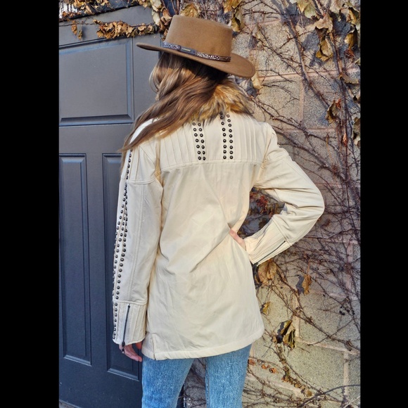 Double D Ranch “Racing Clouds” Studded Jacket in Bone | Size S | NEW - Picture 12 of 13